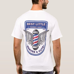 Camiseta Personalizar Poste Tradicional de Barber Shop Clás