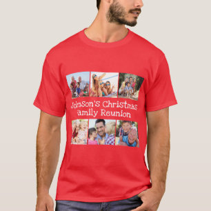 Camiseta Personalizar Reunião da Família de Natal Colagem