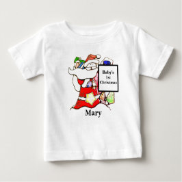 Camiseta Personalizar - ruas de natal de 1Papai noel do beb