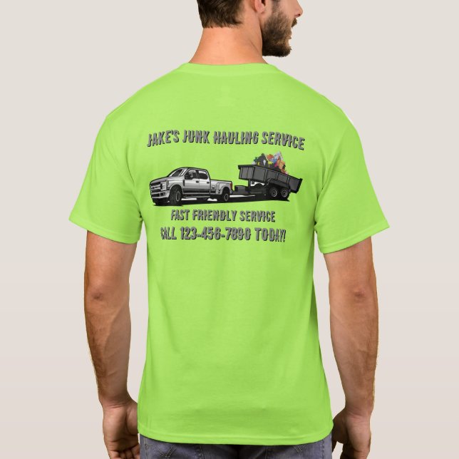 Camiseta Personalizar Serviço de Transporte de Entulho Marc (Verso)