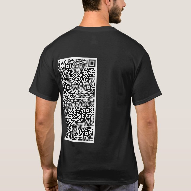 Camiseta Personalizar sua Verificação de Código QR Informaç (Verso)