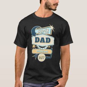 Camiseta Personalizar Super Pai de Sinal de Dinheiro Vintag