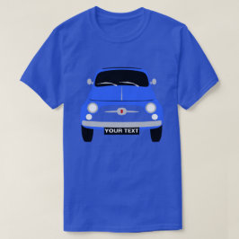 Camiseta Personalizar Vintage clássico Blue Fiat 500