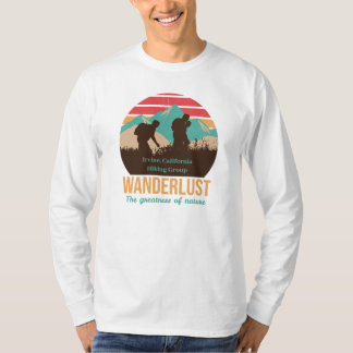 Camiseta Personalizar Vintage Sunset Mountain Hiking Group