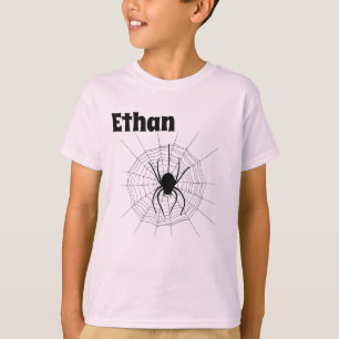 Camiseta personalizável de aranha e teia