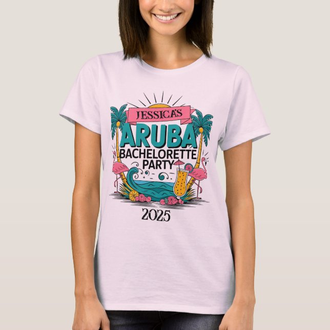 Camiseta Personalizável de Despedida de Solteira A (Frente)