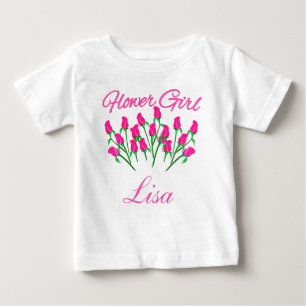 Camiseta Personalizável de Garota Flor