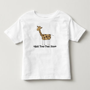 Camiseta personalizável de girafa em desenho de pa