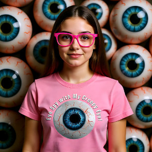 Camiseta Personalizável e assustador Mantenha um Olho Fora