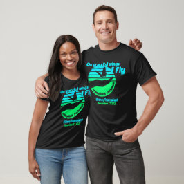 Camiseta Personalizável Em Asas Graciosas Eu Voo Transplant