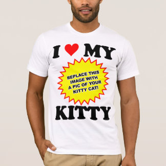 Camiseta PERSONALIZÁVEL Eu Amo Meu Gatinho