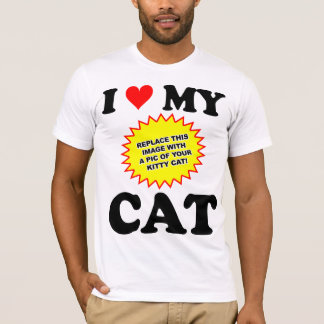 Camiseta PERSONALIZÁVEL Eu Amo Meu Gato