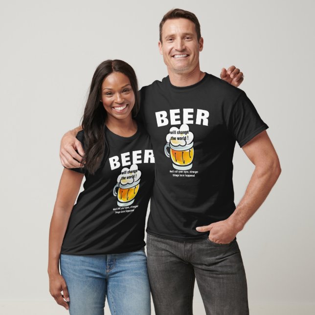 Camiseta Personalizável Humor de Amante de Cerveja (Unissex)