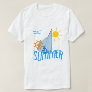 Camiseta Personalizável para navegação no mar de Verão