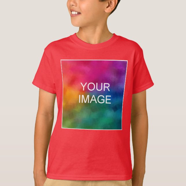 Camiseta Personalizável Red Add Image Kids Basic (Frente)