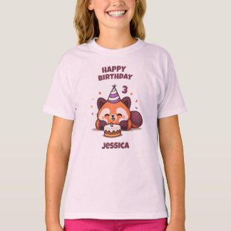 Camiseta Personalize 3º Aniversário - Feliz Aniversário Cri