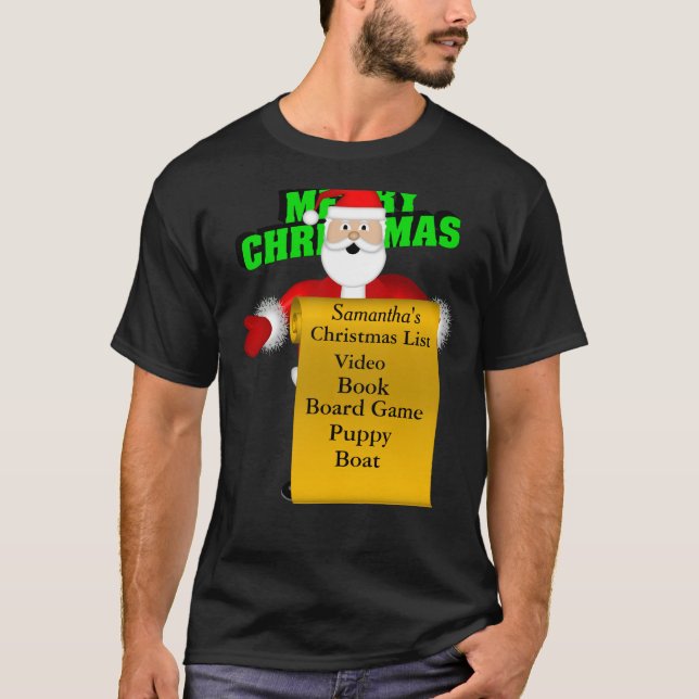 Camiseta Personalize a lista de objectivos pretendidos do (Frente)