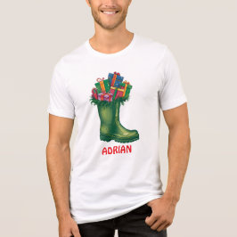 Camiseta Personalize as Botas Novas do Papai Noel