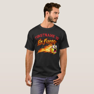 Camiseta Personalize Bola de tênis "Em chamas" em chamas.