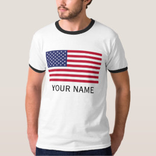 Camiseta Personalize com o seu nome EUA Estados Unidos