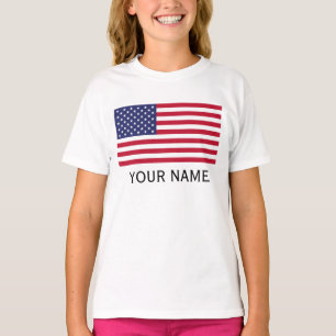 Camiseta Personalize com seu nome EUA Estados Unidos