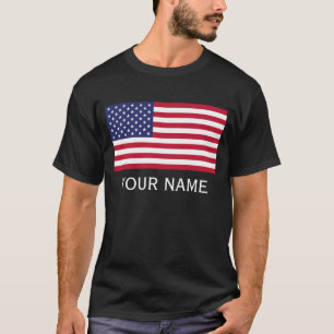Camiseta Personalize com seu nome EUA Estados Unidos