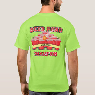 Camiseta Personalize Copos de Campeão de Beer Pong Bola de 