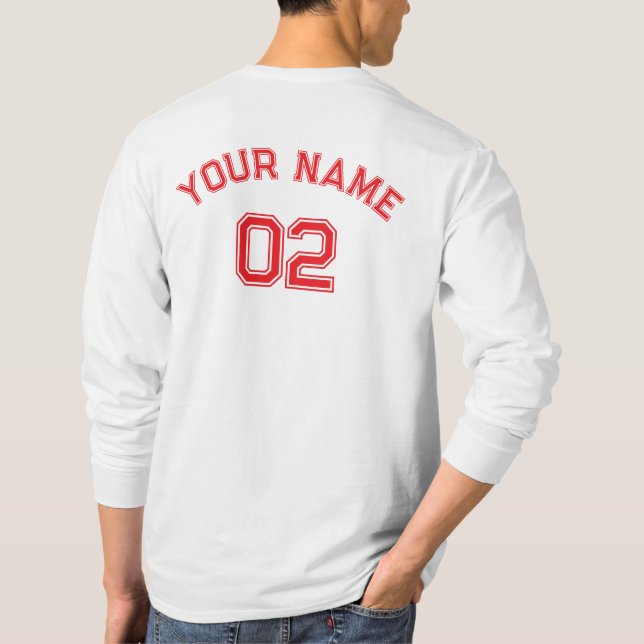 Camiseta Personalize Create Player Name Number Man Mens  (Verso)