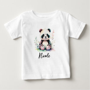 Camiseta Personalize Crianças Bebês Panda Urso