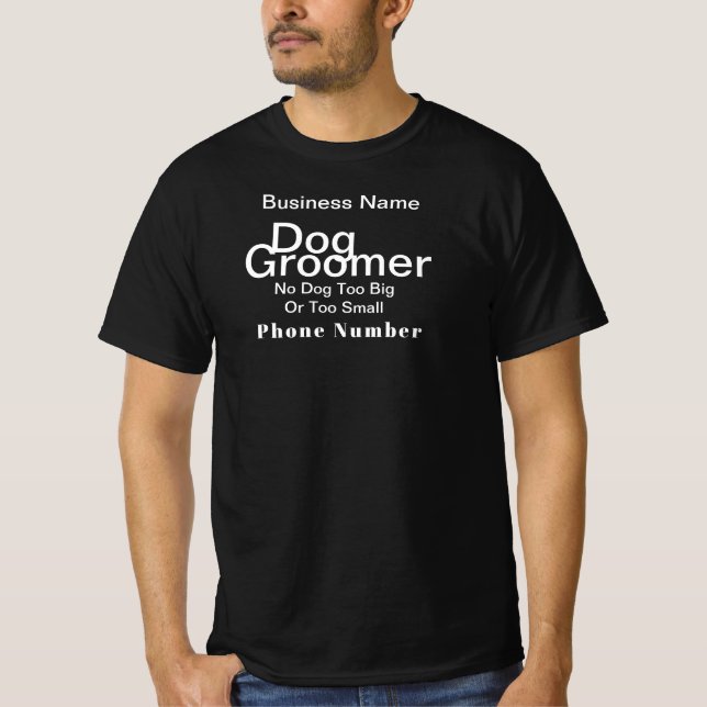 Camiseta Personalize Dog Groomer Entrepreneur  (Frente)