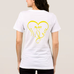 Camiseta Personalize Eu Amo Meu Melhor Amigo • Você = ♥