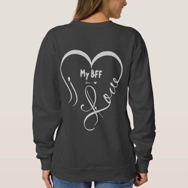 Camiseta Personalize Eu Amo Meu Melhor Amigo • Você = ♥ (Verso)