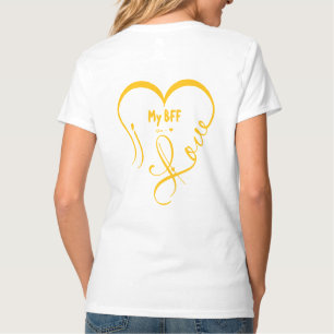 Camiseta Personalize Eu Amo Meu Melhor Amigo • Você = ♥
