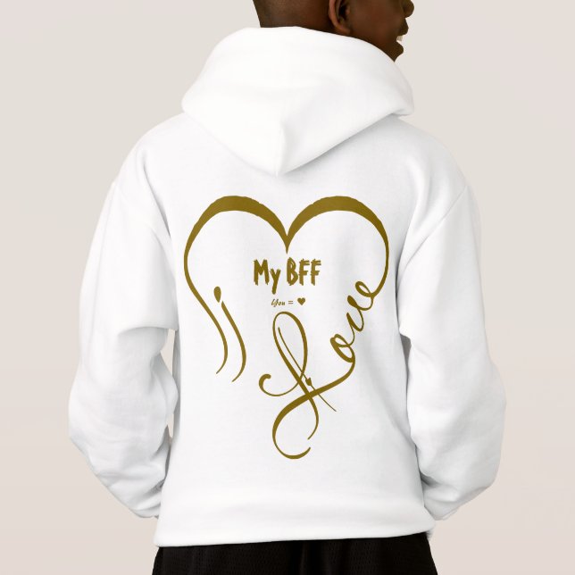 Camiseta Personalize Eu Amo Meu Melhor Amigo • Você = ♥ (Verso)
