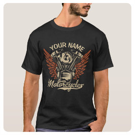 Camiseta Personalize Motocicletas de Motociclista Asas Gara