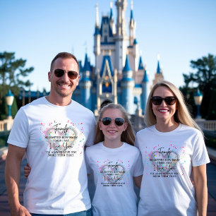Camiseta Personalize Nome da Família Coração com Salpicos d