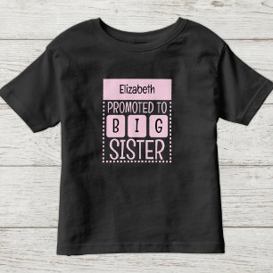 Camiseta Personalize nome irmã mais velha rosa