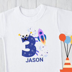 Camiseta PERSONALIZE-O! Bolo de Aniversário do Monstro Ador