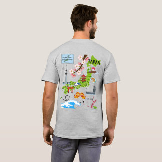 Camiseta Personalize o Design do Mapa Japonês Divertido