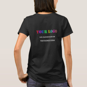 Camiseta Personalize o logotipo da sua empresa Texto comerc