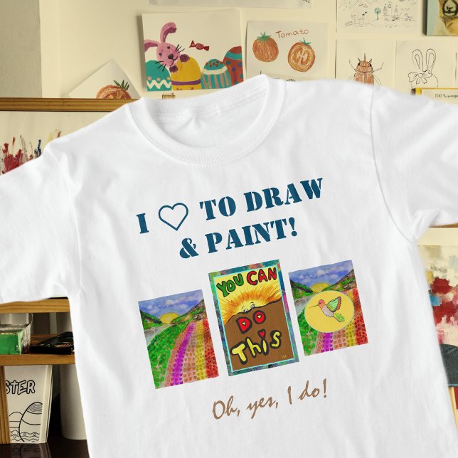 Camiseta Personalize o Modelo de texto e o painel de fotos  (Criador carregado)