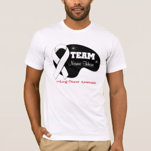 Camiseta Personalize o nome da equipe - câncer pulmonar