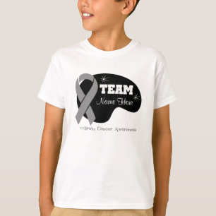 Camiseta Personalize o nome da equipe - cancro cerebral