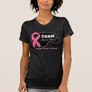 Camiseta Personalize o nome da equipe - cancro da mama