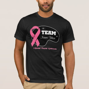 Camiseta Personalize o nome da equipe - cancro da mama