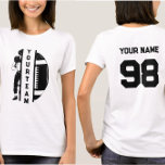 Camiseta Personalize o nome da sua equipe de futebol e o se<br><div class="desc">Camisa De Futebol Personalizada Com Seu Nome Futebol - Teto Da Estação De Futebol - Gráfico De Futebol</div>
