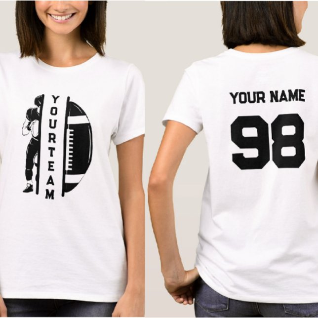 Camiseta Personalize o nome da sua equipe de futebol e o se (Criador carregado)