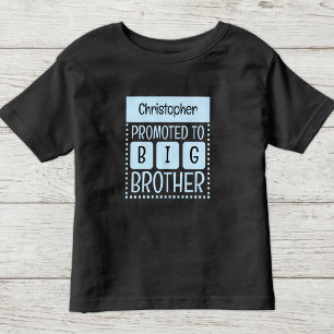 Camiseta Personalize o nome do irmão mais velho azul