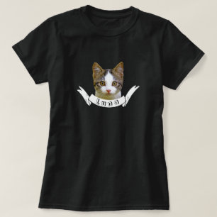 Camiseta Personalize o Nome e a Foto do Rosto do seu Gato d