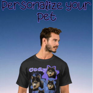 Camiseta Personalize o seu animal adorava uma estrela 90